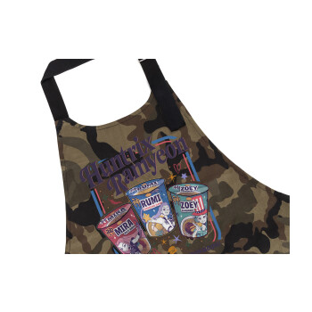 Ramyeon Huntrix, Ποδιά Σεφ με τσέπες, Βαμβακερή, Camouflage (ΕΝΗΛΙΚΩΝ, 100% COTTON)