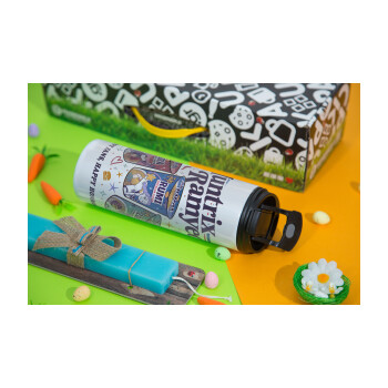 Ramyeon Huntrix, Easter candle,Travel Tumbler 2 Lids, with metal straw & cleaning brush & aromatic flat candle (30cm) (BLUE)