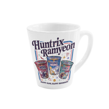 Ramyeon Huntrix, Κούπα κωνική Latte Λευκή, κεραμική, 300ml