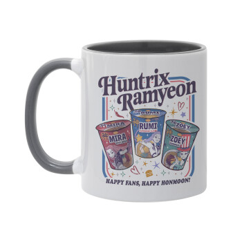 Ramyeon Huntrix, Κούπα χρωματιστή γκρι, κεραμική, 330ml