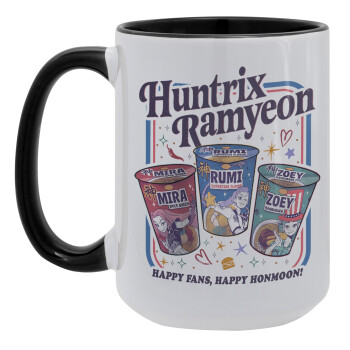 Ramyeon Huntrix, Κούπα Mega 15oz, κεραμική Μαύρη, 450ml