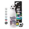 Soccer Metal mug thermos, double wall, 550ml