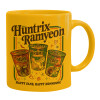 Ceramic coffee mug yellow, 330ml