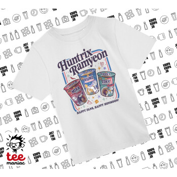 Ramyeon Huntrix, Άνετο παιδικό T-Shirt ΛΕΥΚΟ από 100% βαμβάκι, για κάθε μέρα. Vegan & OEKO-TEX πιστοποιημένο.
