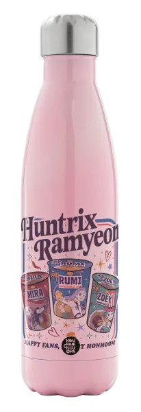 Ramyeon Huntrix — Metal mug thermos Pink Iridiscent (Stainless steel), double wall, 500ml