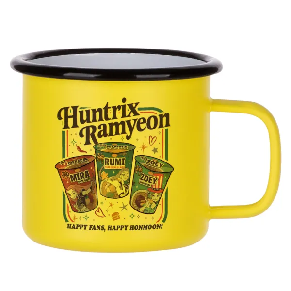 Ramyeon Huntrix — Metallic enamel MATT Yellow cup 360ml