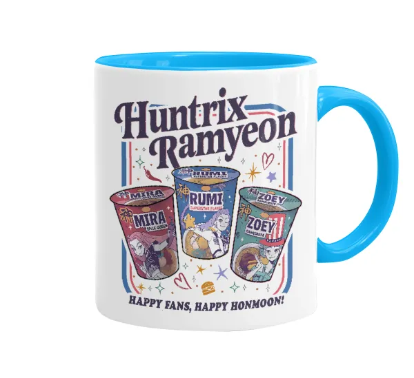 Ramyeon Huntrix — Κούπα χρωματιστή γαλάζια, κεραμική, 330ml