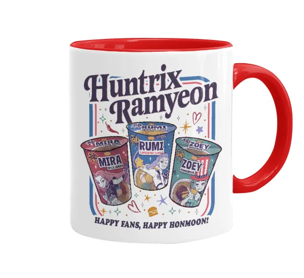 Ramyeon Huntrix — Κούπα χρωματιστή κόκκινη, κεραμική, 330ml