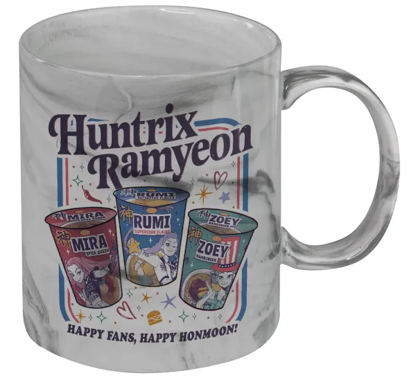 Ramyeon Huntrix — Κούπα κεραμική, marble style (μάρμαρο), 330ml