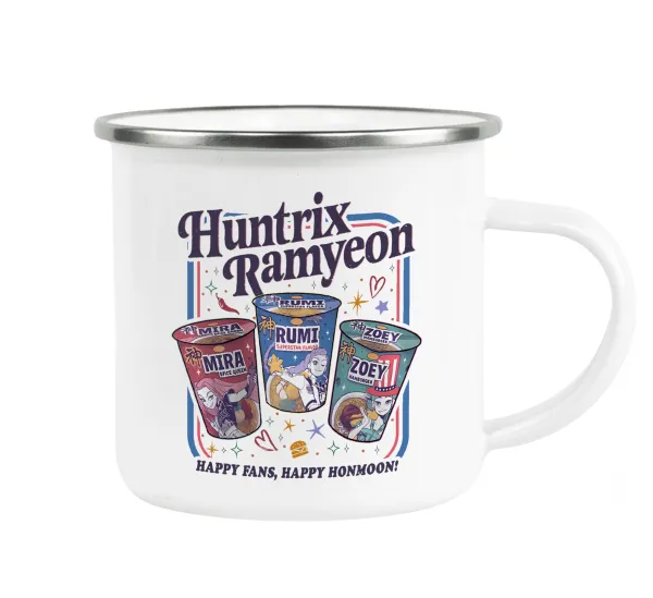 Ramyeon Huntrix — Κούπα Μεταλλική εμαγιέ λευκη 360ml