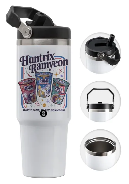 Ramyeon Huntrix — Θερμός Ανοξείδωτο 30oz με χερούλι