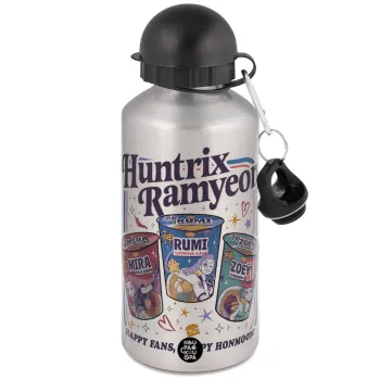 Ramyeon Huntrix, Μεταλλικό παγούρι νερού, Ασημένιο, αλουμινίου 500ml
