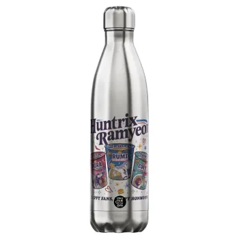 Ramyeon Huntrix, Μεταλλικό παγούρι θερμός Inox (Stainless steel), διπλού τοιχώματος, 750ml
