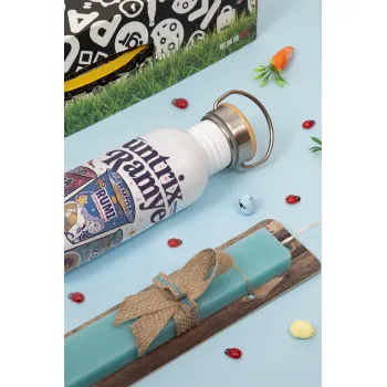 Ramyeon Huntrix, Πασχαλινή Λαμπάδα με παγούρι μεταλλικό (620ml, stainless steel) & κερί αρωματικό πλακέ (30cm) (ΤΙΡΚΟΥΑΖ)