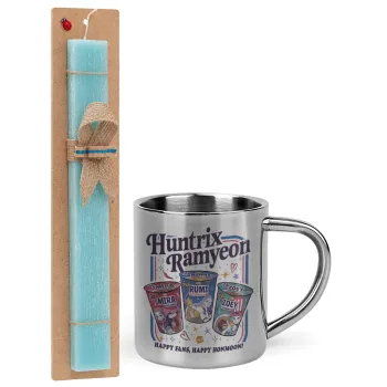 Ramyeon Huntrix, Πασχαλινή Λαμπάδα με μεταλλική κούπα θερμό (300ml) & κερί αρωματικό πλακέ (30cm) (ΤΙΡΚΟΥΑΖ)