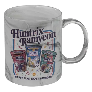 Ramyeon Huntrix, Κούπα κεραμική, marble style (μάρμαρο), 330ml