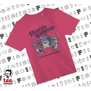 Ramyeon Huntrix, PINK childrens T-Shirt made of 100% cotton, for every day. Vegan & OEKO-TEX certified.