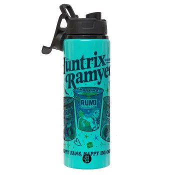 Ramyeon Huntrix, Μεταλλικό παγούρι νερού με καπάκι ασφαλείας, αλουμινίου 850ml