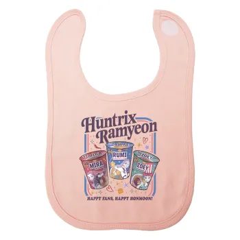 Ramyeon Huntrix, Σαλιάρα με Σκρατς ΡΟΖ 100% Organic Cotton (0-18 months)