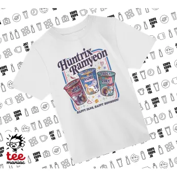 Ramyeon Huntrix, Άνετο παιδικό T-Shirt ΛΕΥΚΟ από 100% βαμβάκι, για κάθε μέρα. Vegan & OEKO-TEX πιστοποιημένο.
