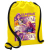 Backpack pouch GYMBAG Yellow, with pocket (40x48cm) & thick cords
