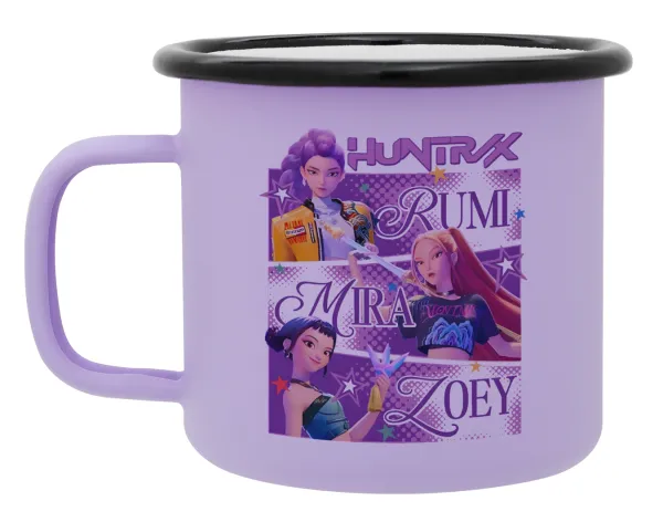 Huntrix Rumi Mira Zoey — Κούπα Μεταλλική εμαγιέ ΜΑΤ Light Pastel Purple 360ml