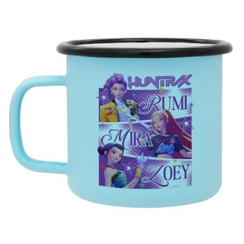 Huntrix Rumi Mira Zoey, Κούπα Μεταλλική εμαγιέ ΜΑΤ σιέλ 360ml