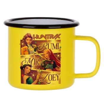 Huntrix Rumi Mira Zoey, Metallic enamel MATT Yellow cup 360ml