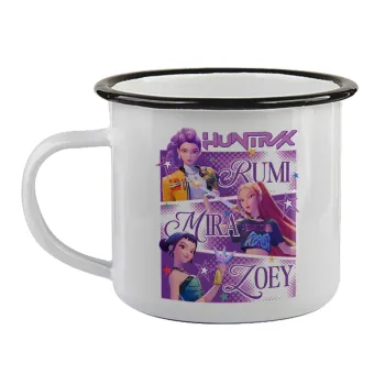 Huntrix Rumi Mira Zoey, Κούπα εμαγιέ με μαύρο χείλος 360ml