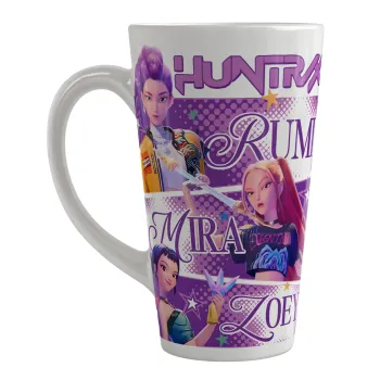 Huntrix Rumi Mira Zoey, Κούπα κωνική Latte Μεγάλη, κεραμική, 450ml