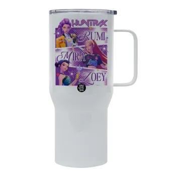 Huntrix Rumi Mira Zoey, Mega Stainless steel Tumbler with lid, double wall 750L