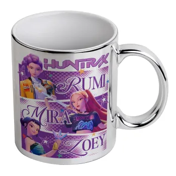 Huntrix Rumi Mira Zoey, Mug ceramic, silver mirror, 330ml