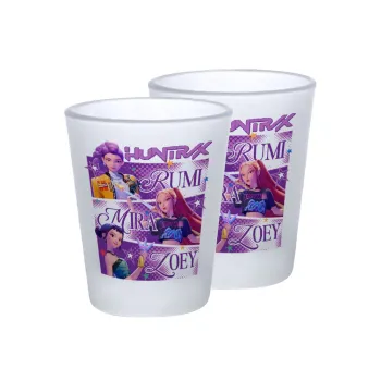 Huntrix Rumi Mira Zoey, Σφηνοπότηρα γυάλινα 45ml του πάγου (2 τεμάχια)