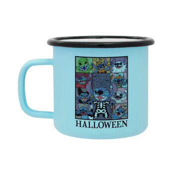 Stitch Halloween, Κούπα Μεταλλική εμαγιέ ΜΑΤ σιέλ 360ml