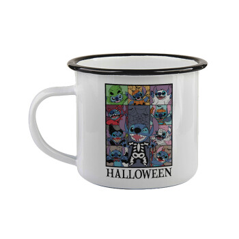 Stitch Halloween, Κούπα εμαγιέ με μαύρο χείλος 360ml