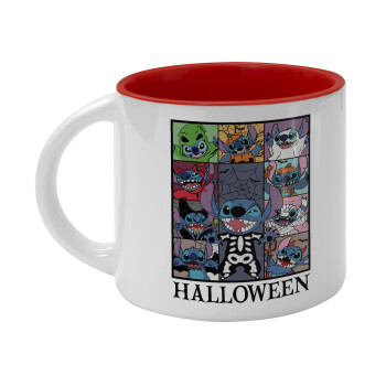 Stitch Halloween, Κούπα κεραμική 400ml Λευκή/Κόκκινη