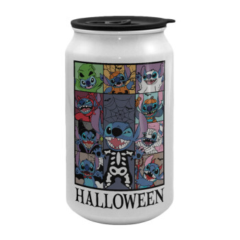 Stitch Halloween, Κούπα ταξιδιού μεταλλική με καπάκι (tin-can) 500ml
