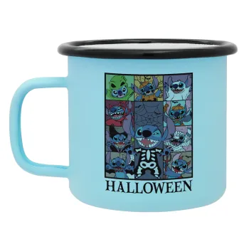 Stitch Halloween, Κούπα Μεταλλική εμαγιέ ΜΑΤ σιέλ 360ml