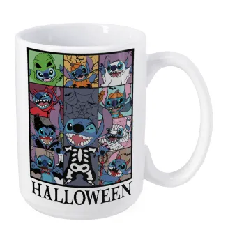 Stitch Halloween, Κούπα Mega, κεραμική, 450ml