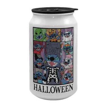 Stitch Halloween, Κούπα ταξιδιού μεταλλική με καπάκι (tin-can) 500ml