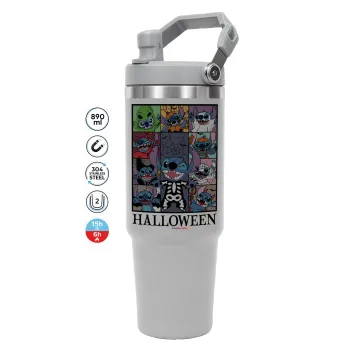 Stitch Halloween, GREY color, 890ml (30oz) stainless Steel Tumbler with Handle