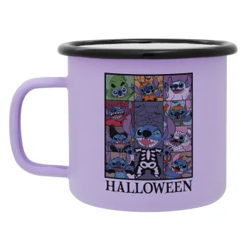 Stitch Halloween, Κούπα Μεταλλική εμαγιέ ΜΑΤ Light Pastel Purple 360ml