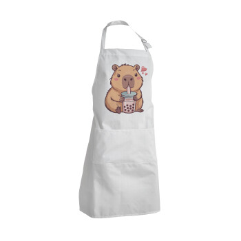 Capybara Bubble Tea, Ποδιά Σεφ Ολόσωμη Ενήλικων (με ρυθμιστικά και 2 τσέπες)