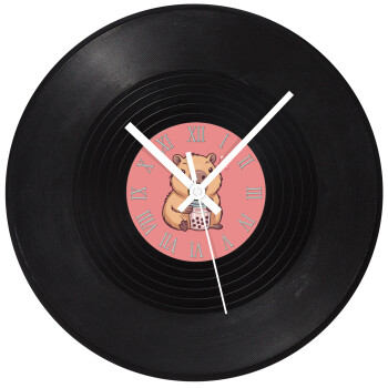 Capybara Bubble Tea, Ρολόι τοίχου Βινύλιο (30cm)