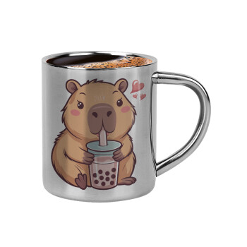 Capybara Bubble Tea, Κουπάκι μεταλλικό διπλού τοιχώματος για espresso (220ml)