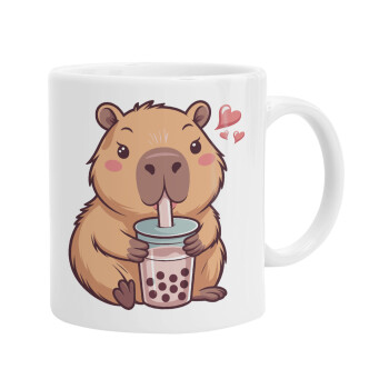 Capybara Bubble Tea, Ceramic coffee mug, 330ml
