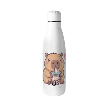 Capybara Bubble Tea, Μεταλλικό παγούρι θερμός (Stainless steel), 500ml