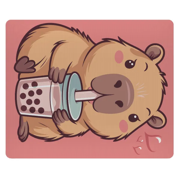 Capybara Bubble Tea — Mousepad ορθογώνιο 23x19cm