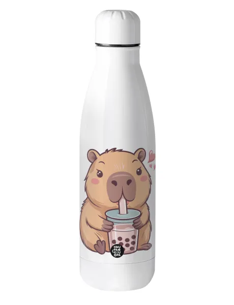 Capybara Bubble Tea — Metal mug thermos (Stainless steel), 500ml