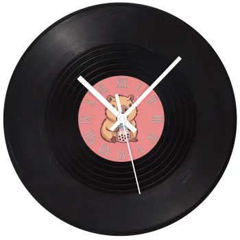 Capybara Bubble Tea, Ρολόι τοίχου Βινύλιο (30cm)